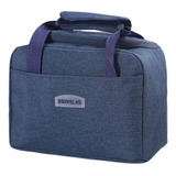 Bolsa Térmica Lancheira Academia Passeio Fitness Lancheira Cor Azul-marinho