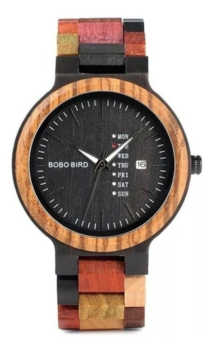 Reloj De Madera Bobo Bird Original Fecha Y Hora Mujer