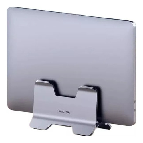 Hagibis - Soporte Vertical De Aluminio Para Portátil Macbook iPad, Color Gris