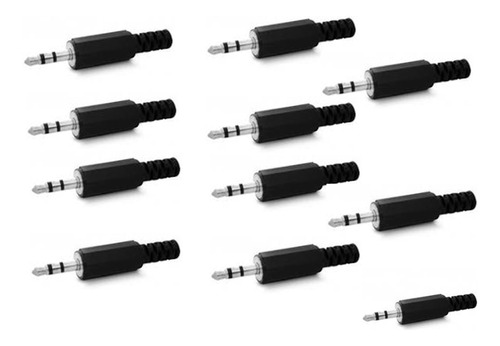 20 Ficha Conector Mini Plug Stereo 3.5 Auricular Mp3 Trs