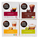 Nescafe Dolce Gusto 4 Flavour Variety Pack (64 Capsules) Bo.