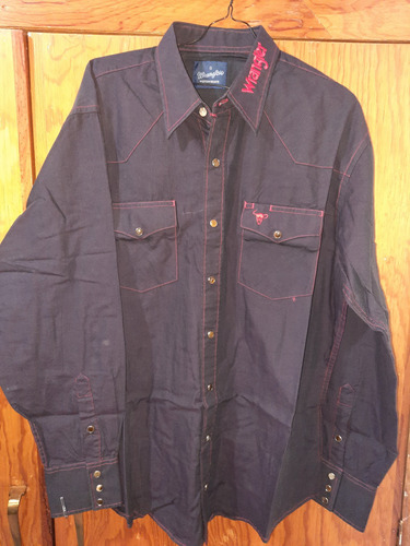 Camisa Tipo Vaquera Wrangler Cuernos Chuecos Excelente