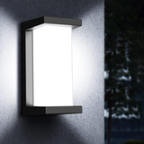 Lámpara De Pared, Led Moderna Negro Exterior Impermeable