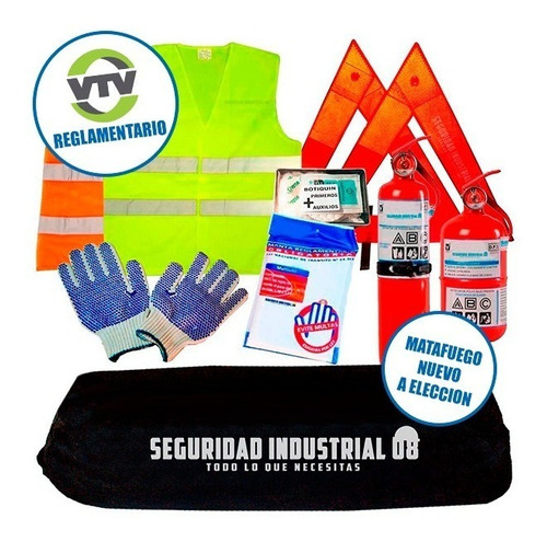 Matafuego Para Auto  Reglamentario Kit  8 En 1 Vtv Oferta!