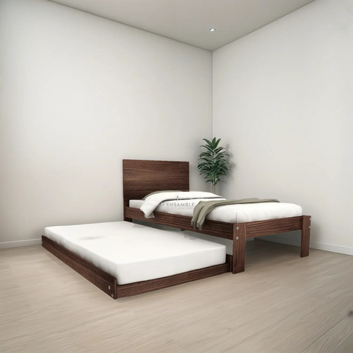 Cama Canguro Matrimonial, Cabecera/ Móvil Individual 2burós