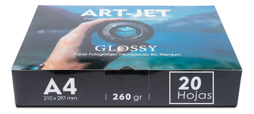 Papel Fotográfico Rc Microporo Glossy Prof Art-jet® A4 X20h