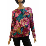 Remera O Blusa Manga Larga Floreada Vintage - Carole Little