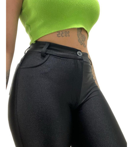 Legging K2b Cirrê Com Zíper Na Barra Tecido Grosso