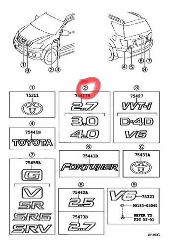 #t Emblema Letras 4.0 Para Toyota Fortuner Y Hilux (30v) Foto 7