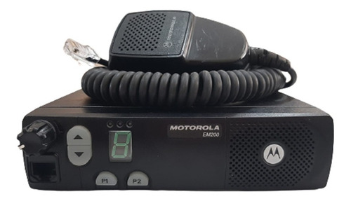 01 Radio Movel Em200 4 Canais Uhf 40w + Ptt Motorola