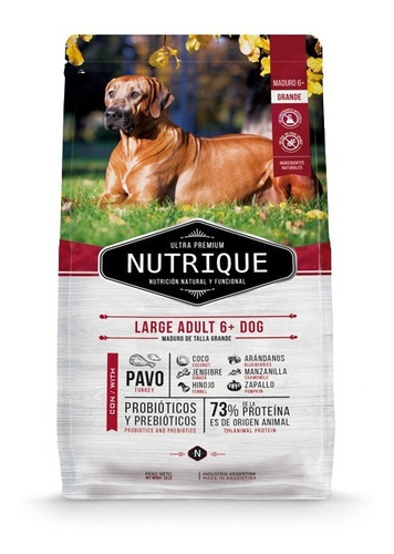 Alimento Vitalcan Nutrique Adult Large Dog +6 Años X15kg