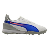 Tenis De Futbol Puma King Match Tt Blanco Y Azul De Hombre