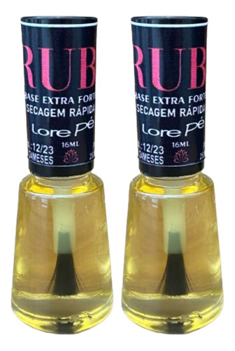 Base Rubi Unha Extra Forte Spa Dos Pés 16ml Lore Pé Kit 2und