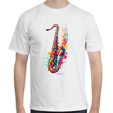 Playera Diseño Saxofón Jazz - Músico Urbano - Música Jazz