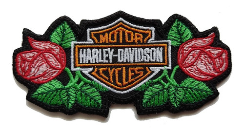 Parche Bordado Rosas Harley  Parches Rider Woman