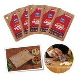 Kit 5 Tabuas De Corte Carne Madeira Bambu 30x20 Churrasco