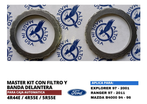 Master Kit Filtro Banda 5r55e / 4r55e Ford Explorer / Ranger Foto 6