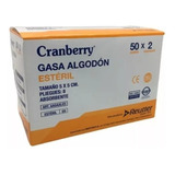 Gasa Algodón Esteril Cranberry 5x5 Caja 50 Sobres