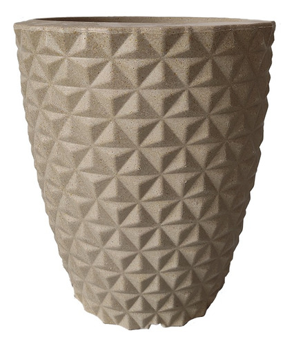 Vaso Polietileno Decorativo Para Plantas - Tamanho Grande Cor Bege 3d G