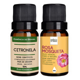 Kit Óleo Essencial Citronela + Óleo Vegetal R. Mosqueta 10ml