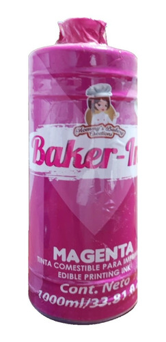 Tinta Comestible Para Impresora Baker Ink Magenta 1 Lt.