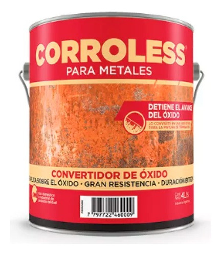 Convertidor De Oxido Corroless Polilak Petrilac  X 4lt