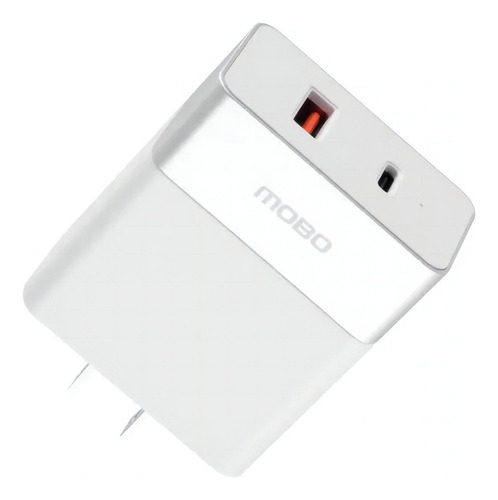 Cargador De Pared Ultra 2 Puertos Usb-a, Tipo C  3a/36w Color Blanco