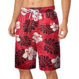 Shorts De Playa Para Hombre Con Bolsillos Altos 2pcs