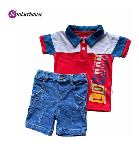 Ropa Para Bebés Y Niños. Conjunto De Camiseta Y Bermuda