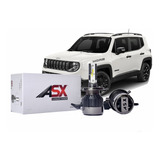 Kit Lâmpada Ultra Led Jeep Renegade H4 60w 6000k 7000 Lumens