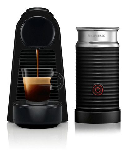 Cafetera Nespresso Essenza Mini + Aeroccino Espumador Negra