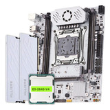 Kit Placa Mãe X99 + Xeon E5-2640 V4 + 16gb Ddr4 Branco Cor 2640-v4-qiyida-white