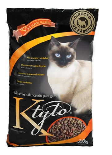 Alimento Premium Para Gato Ktyto Croquetas 20kg Flagasa