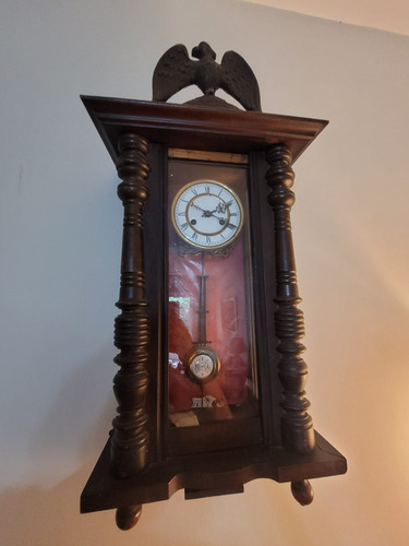 Reloj De Madera /pared Antiguo Con Péndulo 