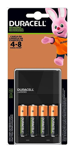 Cargador Duracell + 4 Aa Recargables (carga Aa Y Aaa)