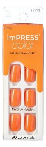 Uñas Press On - Kiss Impress Color Sweet Mango