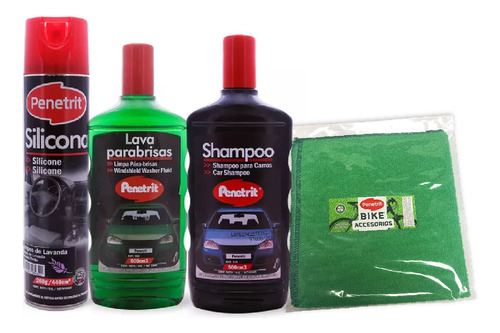 Kit Limpieza De Auto Shampoo-lava Parabrisas-acc Penetrit