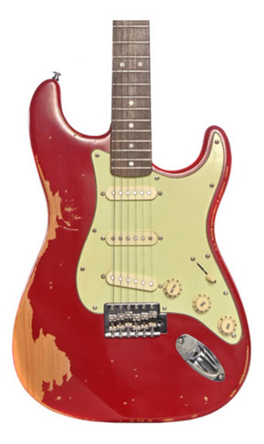 Guitarra Stratocaster Seizi Shinobi Relic Fiesta Red C/ Case