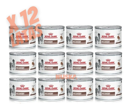 Caja Royal Canin Recovery 12 Latas De 195grs Nuska Cat & Dog