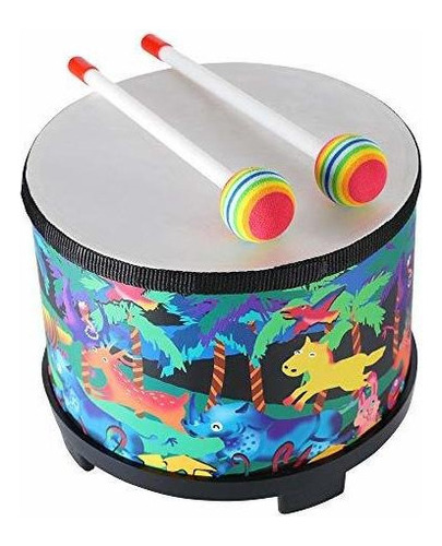 Tambor De Piso Para Niñosinstrumento Percusión De 8 Pulgad