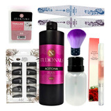 Kit Acetona Pura 500ml, Uñas + Regalo. 8 Pzs. Studio Nails