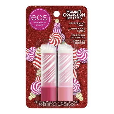 Eos Holiday 2 Lip Balm Stick Sabor Baton De Caramelo Y Menta | MercadoLibre