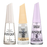 Kit Risqué Base Incolor, Secante Express E Cobert Brilhante