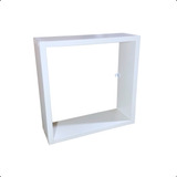 1 Nicho Quadrado Mdf Branco Sala Banheiro Quarto 20x20x10