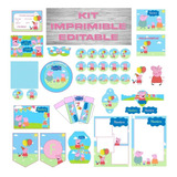 Kit Imprimible Editable Peppa Pig + Libro Colorear