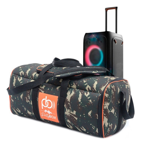 Case Bolsa Bag Jbl Partybox 310 Camuflada Resistente À Agua