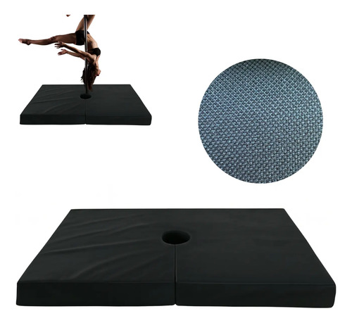 Colchoneta Para Pole Dance Color Negro 1.50mx1.50mx10cm