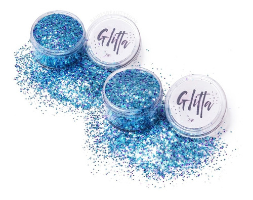 Glitter Gliter Glitta Maquillaje Artistico X 2 Uñas Rostro