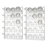 Kit 2 Escorredor De Inox Porta 20 Copos De Parede Arthi 