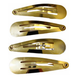 Kit 10 Presilha De Cabelo Tic Tac Metal Dourado